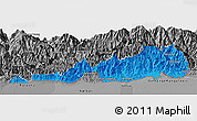 Political Panoramic Map of Samdrup Jongkhar, desaturated