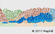Political Panoramic Map of Samdrup Jongkhar, lighten