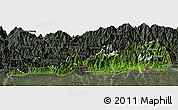 Satellite Panoramic Map of Samdrup Jongkhar, darken, semi-desaturated