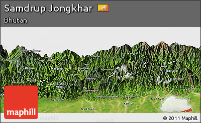 Satellite Panoramic Map of Samdrup Jongkhar