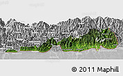 Satellite Panoramic Map of Samdrup Jongkhar, lighten, desaturated