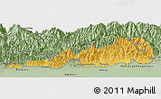 Savanna Style Panoramic Map of Samdrup Jongkhar