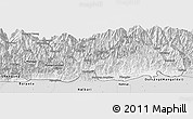 Silver Style Panoramic Map of Samdrup Jongkhar