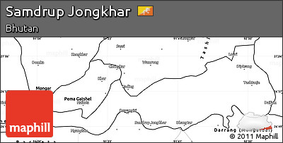 Blank Simple Map of Samdrup Jongkhar