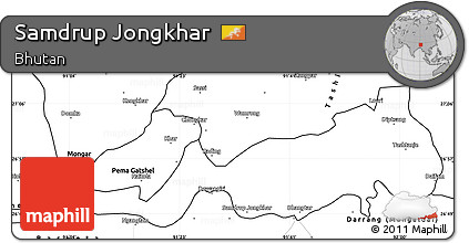 Blank Simple Map of Samdrup Jongkhar