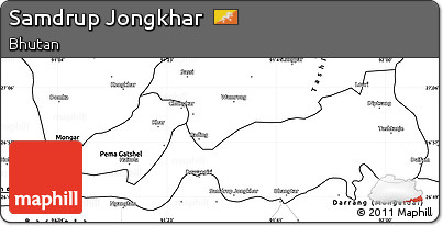 Blank Simple Map of Samdrup Jongkhar