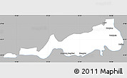 Gray Simple Map of Samdrup Jongkhar, single color outside
