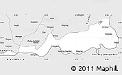 Silver Style Simple Map of Samdrup Jongkhar