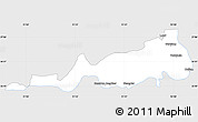Silver Style Simple Map of Samdrup Jongkhar, single color outside