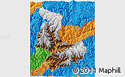 Physical 3D Map of Tashigang, political outside