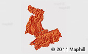 Political 3D Map of Tashigang, cropped outside
