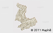 Shaded Relief 3D Map of Tashigang, cropped outside