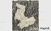 Shaded Relief 3D Map of Tashigang, darken