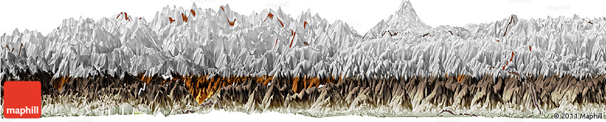 Physical Horizon Map of Tashigang, semi-desaturated