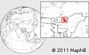 Blank Location Map of Tashigang