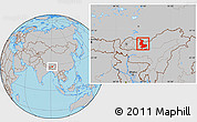Gray Location Map of Tashigang