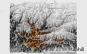 Physical Panoramic Map of Tashigang, desaturated