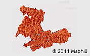 Political Panoramic Map of Tashigang, cropped outside