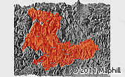Political Panoramic Map of Tashigang, desaturated