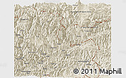 Shaded Relief Panoramic Map of Tashigang