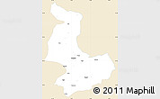 Classic Style Simple Map of Tashigang, single color outside