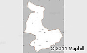 Gray Simple Map of Tashigang, cropped outside