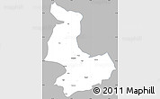 Gray Simple Map of Tashigang, single color outside