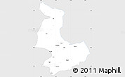 Silver Style Simple Map of Tashigang, single color outside