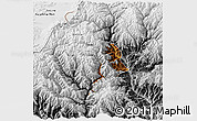 Physical 3D Map of Thimphu, desaturated
