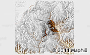 Physical 3D Map of Thimphu, lighten