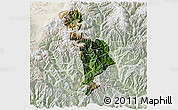 Satellite 3D Map of Thimphu, lighten