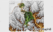 Satellite 3D Map of Thimphu, physical outside