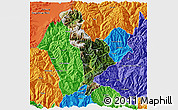 Satellite 3D Map of Thimphu, political outside
