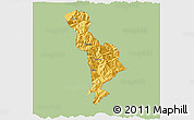 Savanna Style 3D Map of Thimphu, single color outside