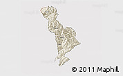 Shaded Relief 3D Map of Thimphu, cropped outside