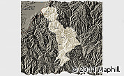 Shaded Relief 3D Map of Thimphu, darken