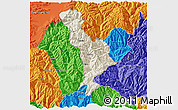 Shaded Relief 3D Map of Thimphu, political outside