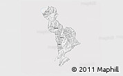 Silver Style 3D Map of Thimphu, single color outside