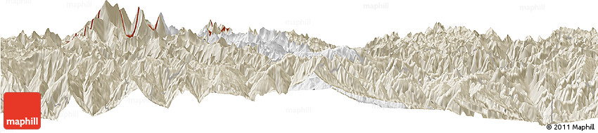 Classic Style Horizon Map of Thimphu