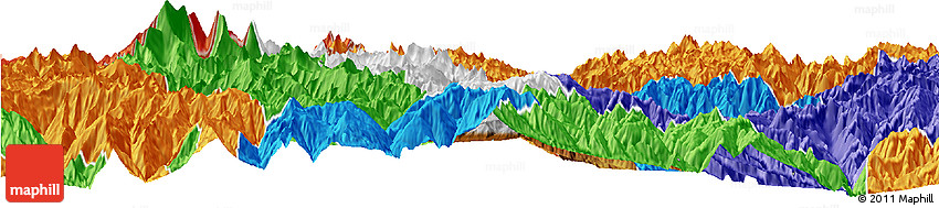 Physical Horizon Map of Thimphu, political outside