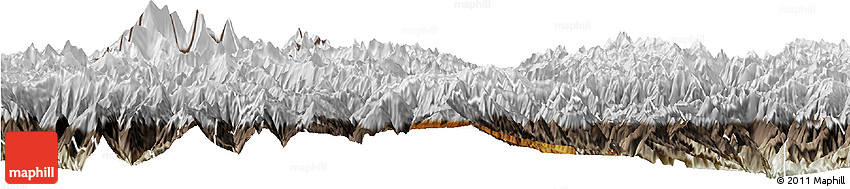 Physical Horizon Map of Thimphu, semi-desaturated