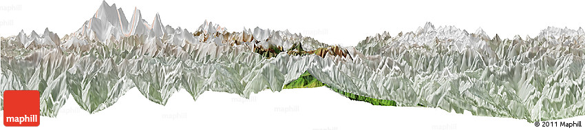 Satellite Horizon Map of Thimphu, lighten