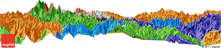 Satellite Horizon Map of Thimphu, political outside