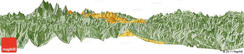 Savanna Style Horizon Map of Thimphu