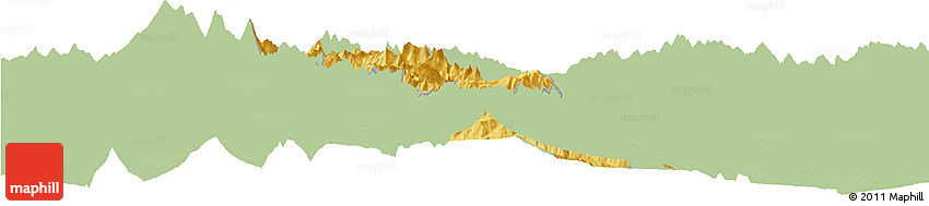 Savanna Style Horizon Map of Thimphu, single color outside