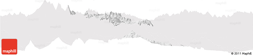Silver Style Horizon Map of Thimphu, single color outside