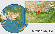 Satellite Location Map of Thimphu