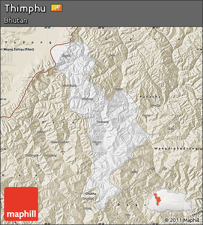Classic Style Map of Thimphu