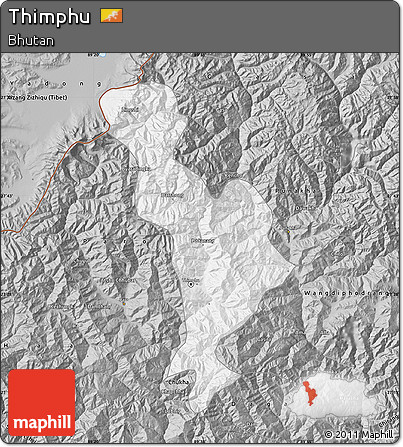 Gray Map of Thimphu