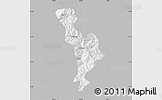 Gray Map of Thimphu, single color outside